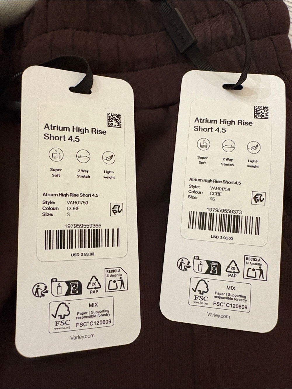 NWT VARLEY Atrium High-Rise Short 4.5" - Picture 11 of 11